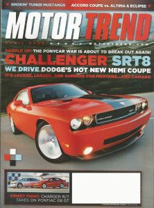 MOTOR TREND 2008 04 - CHALLENGER SRT8, CSV GTS, MUSTANGS DUEL, TUNDRA 4X4